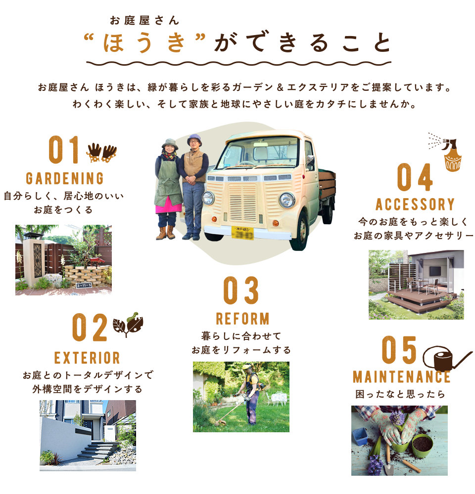 お庭屋さん　ほうきができること