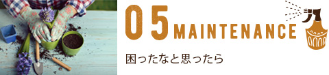 05 お庭のメンテナンス　困ったなと思ったらメンテナンスをする