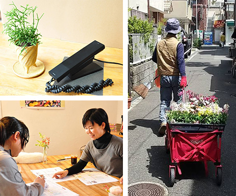 お庭屋さん ほうき のしごとの流れ